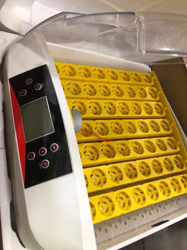 Photo 3 of Egg Incubator, Caroma 41 Eggs Incubator with Fully Automatic Eggs Turning, LED Display Humidity & Temperature Control, Digital Poultry Hatcher incubator for hatching eggs of Chickens Ducks Goose Birds
