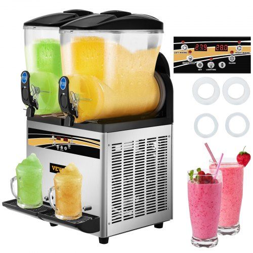 Photo 1 of Vevor Commercial Slush Machine Margarita Slush Maker 2x15l Frozen Drink Machine
