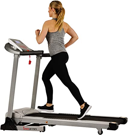 Photo 1 of Sunny Health & Fitness Electric Folding Treadmill with Auto Incline and Body Fat Calculator
