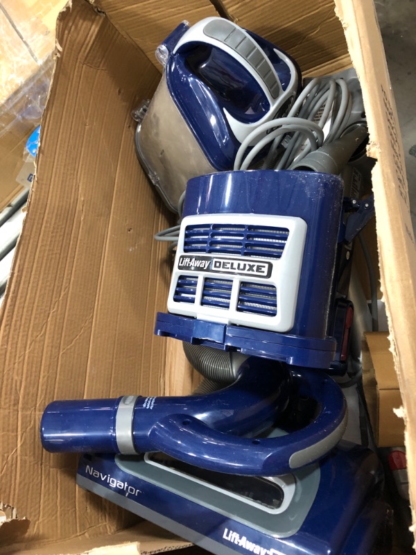 Photo 2 of Shark NV360 Navigator Lift-Away Deluxe Upright Vacuum with Large Dust Cup Capacity, HEPA Filter, Swivel Steering, Upholstery Tool & Crevice Tool, Blue
