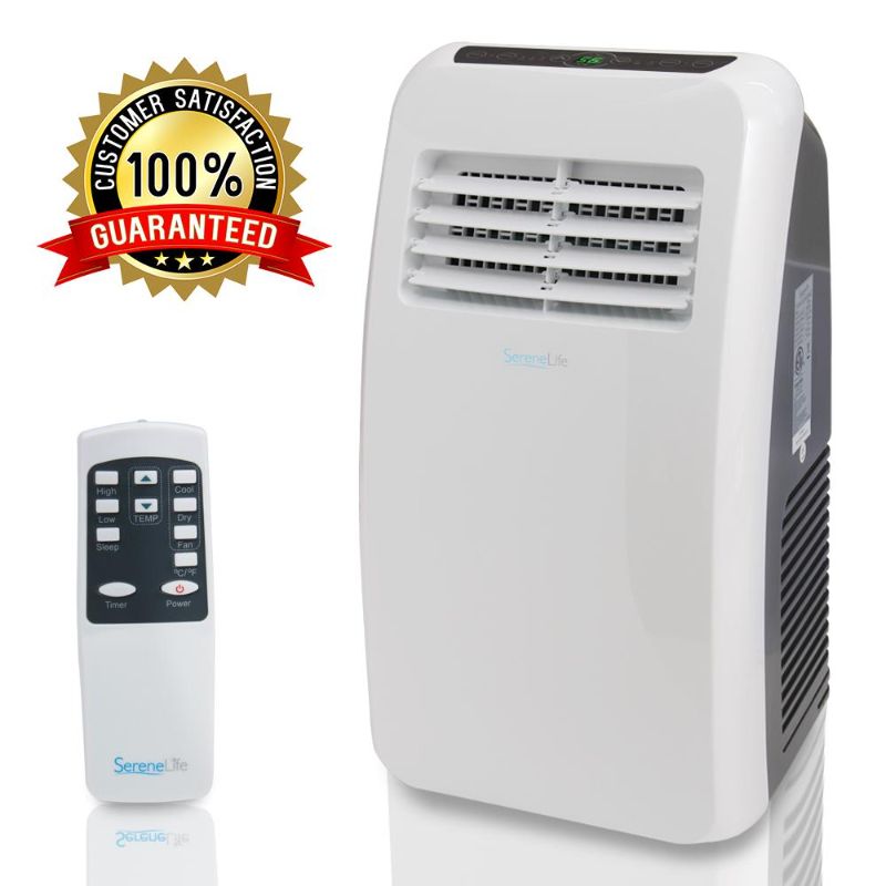 Photo 1 of SereneLife SLPAC8 - Portable Air Conditioner - Compact Home AC Cooling Unit with Built-in Dehumidifier & Fan Modes, Includes Window Mount Kit (8,000 BTU)
