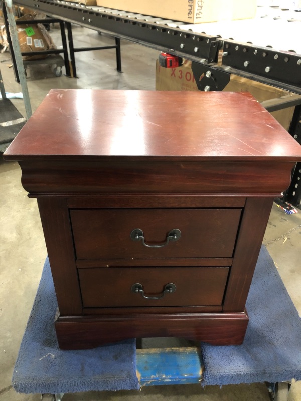 Photo 2 of Acme Louis Philippe III Nightstand, Cherry Finish

//MINOR COSMETIC DAMAGE 