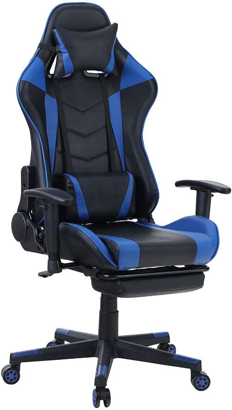 Photo 1 of **incomplete** ALPHA HOME Gaming Chair Ergonomic Office Chair Racing Chair with Footrest Swivel Video Game Chair Computer Game Chair with Waist Vibration Massage and...
