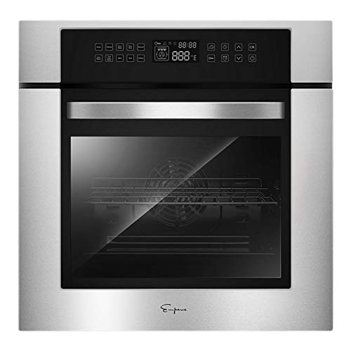 Photo 1 of EMPAVA 24" 10 COOKING FUNCTIONS W/ ROTISSERIE ELECTRIC LED DIGITAL DISPLAY TOUCH CONTROL BUILT-IN CONVECTION SINGLE WALL OVEN EMPV-24WOC02
