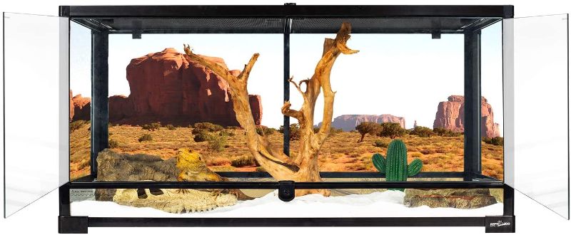 Photo 1 of **parts only ** REPTI ZOO Reptile Glass Terrarium,Double Hinge Door with Screen Ventilation Reptile Terrarium 36" x 18" x 18"
