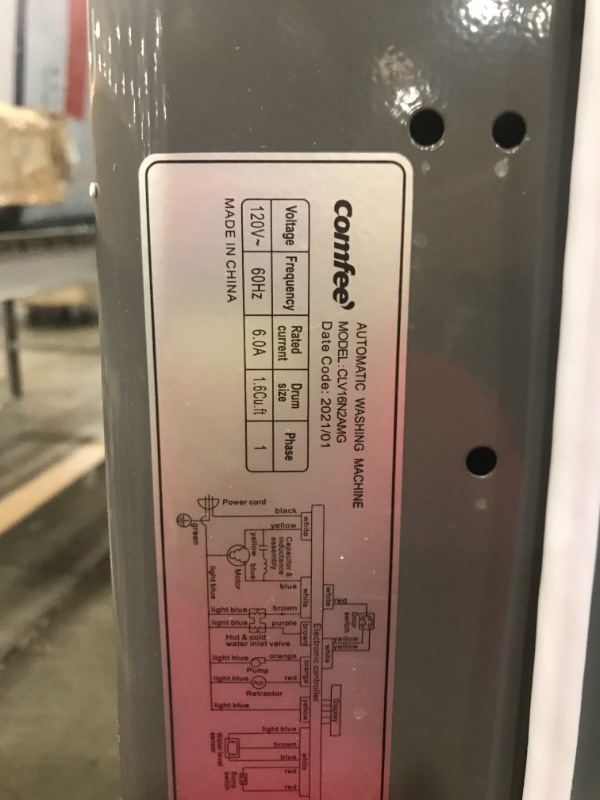 Photo 4 of COMFEE’ 1.6 Cu.ft Portable Washing Machine, 11lbs Capacity Fully Automatic Compact Washer with Wheels, 6 Wash Programs Laundry Washer with Drain Pump, Ideal for Apartments, RV, Camping, Magnetic Gray
