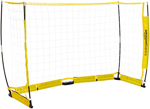 Photo 1 of Amazon Basics Portable Easy-up Soccer Goal - 8 X 4 Feet, Yellow
