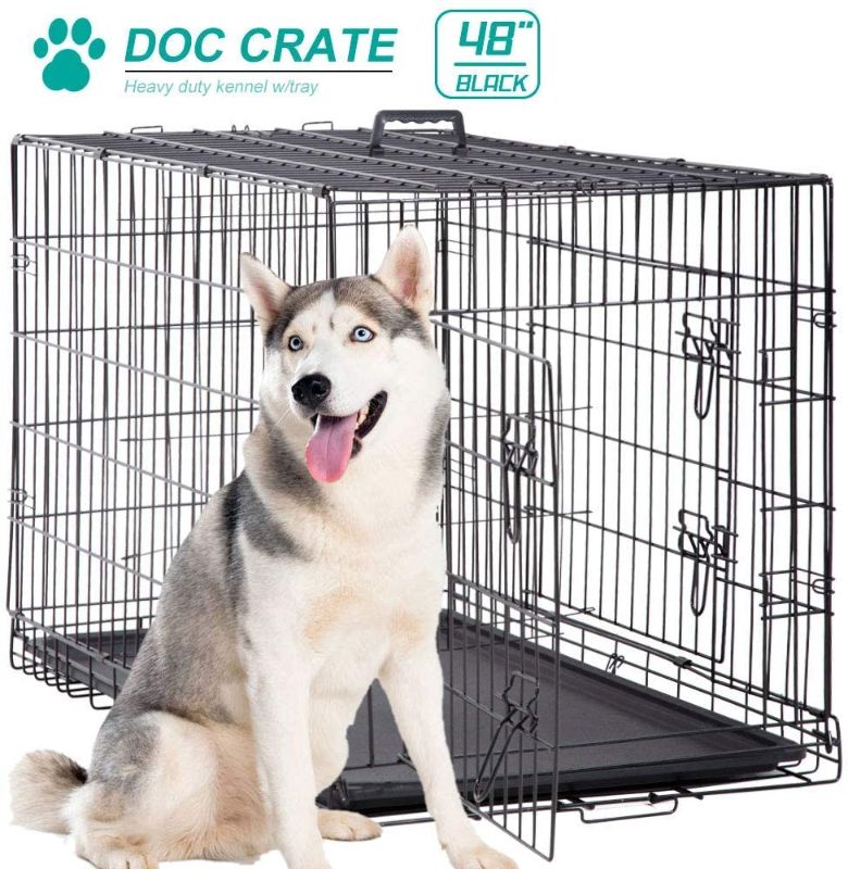 Photo 1 of 48 Inch Dog Cage Large XXL Dog Crates for Large Dogs Folding Dog Kennels and Metal Wire Crates Pet Animal Segregation Cage Crate with Double-Door,Tray,Handle and Divider for Dog Training Indoor
MISSING PARTS