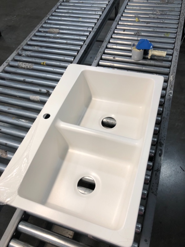 Photo 1 of 33" 2 BOWL SINK WHITE