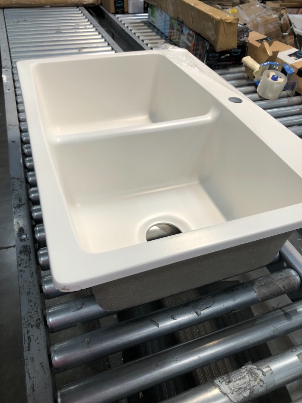 Photo 4 of 33" 2 BOWL SINK WHITE