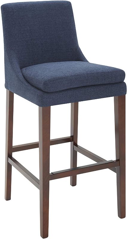 Photo 1 of Amazon Brand – Stone & Beam Elise Upholstered Barstool, 42.5"H, Midnight Blue
