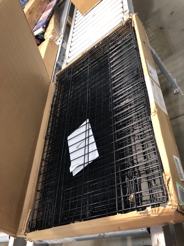 Photo 1 of AmazonBasics Single Door Folding Metal Cage Crate For Dog or Puppy - 36 x 23 x 25 Inches
