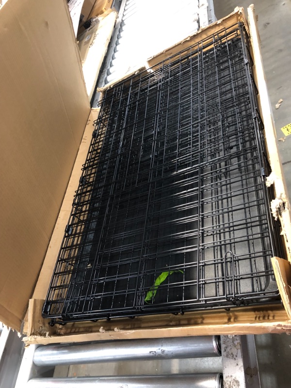 Photo 1 of AmazonBasics Single Door Folding Metal Cage Crate For Dog or Puppy - 36 x 23 x 25 Inches