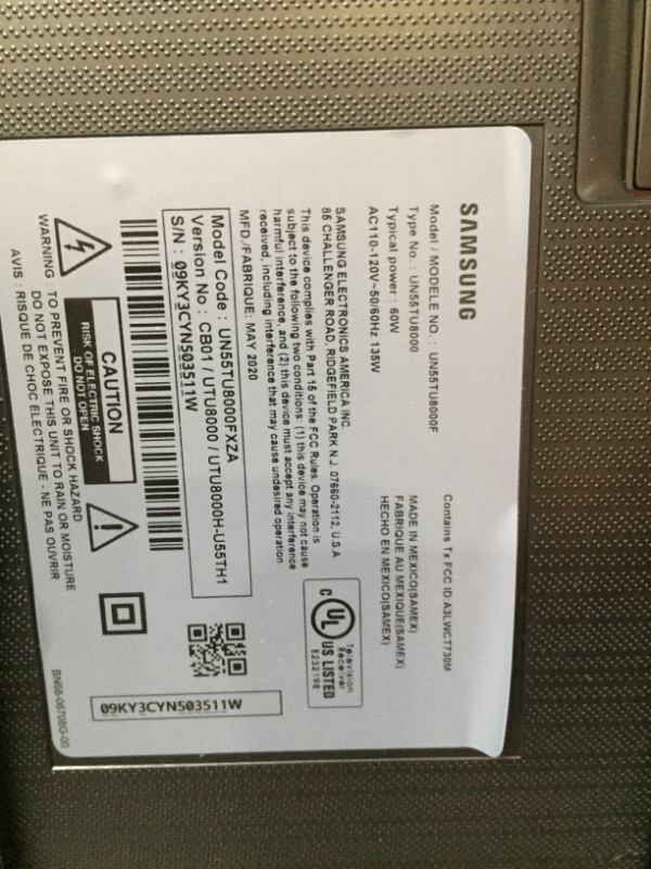 Photo 1 of SAMSUNG 50-inch Class Crystal UHD TU-8000 Series - 4K UHD HDR Smart TV with Alexa Built-in (UN50TU8000FXZA, 2020 Model)
