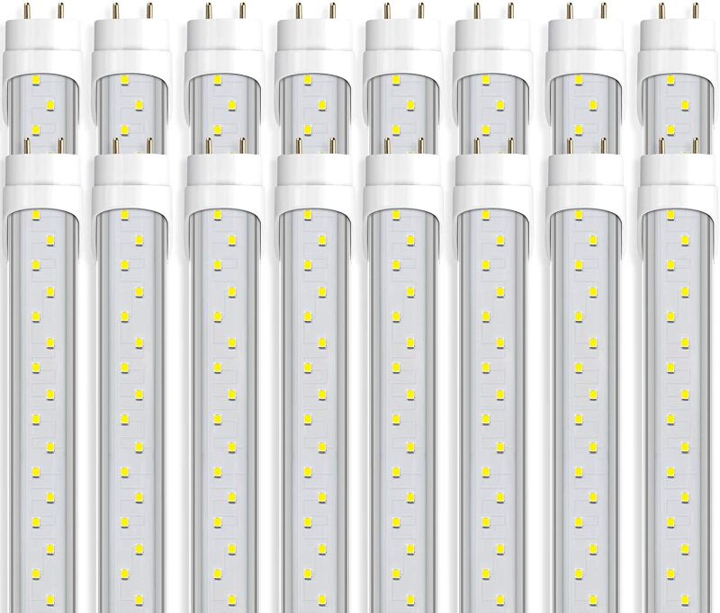 Photo 1 of (16-Pack)Barrina T8 T10 T12 LED Light Tube, 4FT, 24W, 6000K (Super Bright White), 3200 Lumens, Dual-End Powered, Clear Cover, T8 T10 T12 Fluorescent Light Bulbs Replacement, ETL Listed
