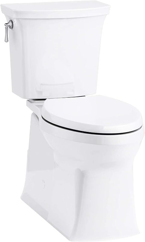 Photo 1 of ***NOT EXACT ITEM AS SEEN IN STOCK PHOTO*** PLEASE REFER TO PHOTO*** Comfort Height(R) elongated 1.28 gpf toilet with skirted trapway and Revolution 360 swirl flushing technology, White
