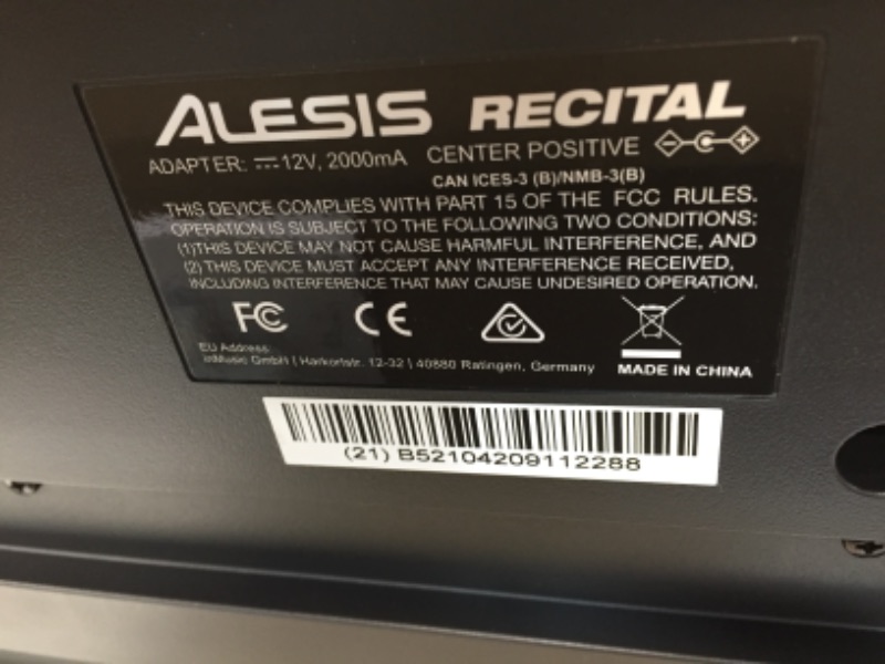 Photo 3 of Alesis Recital , 88-Key Beginner Digital Piano with Full-Size Semi-Weighted Keys