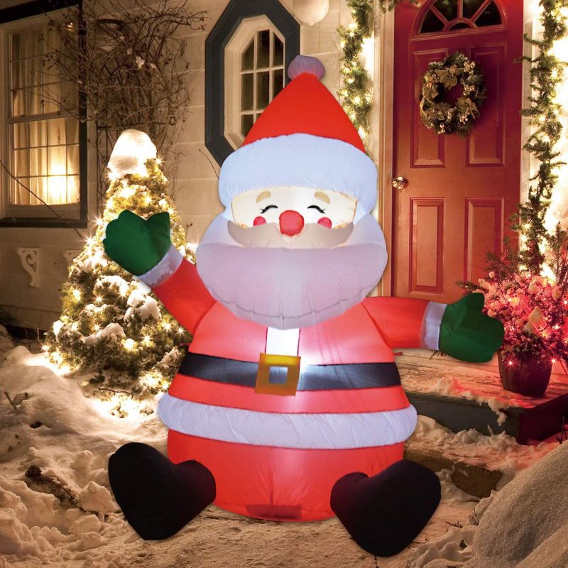 Photo 1 of *** NON FUNCTIONAL*******PARTS ONLY****
GOOSH 5 FT Christmas Inflatable Outdoor Sitting Santa Claus Happy Face, Blow Up Yard Decoration Clearance with LED Lights Built-in for Holiday/Party/Xmas/Yard/Garden
