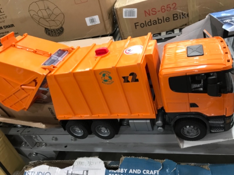 Photo 2 of Bruder Scania R-Series Garbage Truck - Orange
