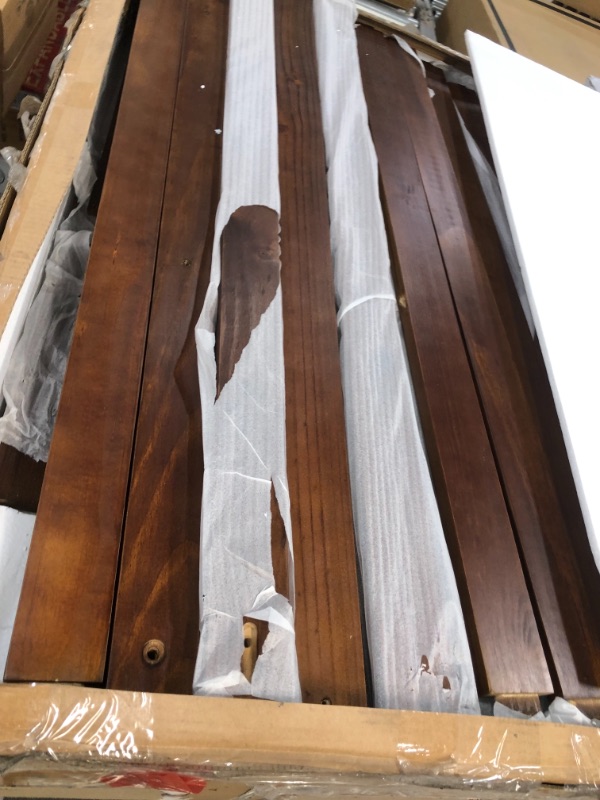 Photo 1 of **NOT A COMPLETE SET BOX 1 OF 2 ONLY, BOX 2 OF 2 MISSING**
**ACTUAL COLOR IS WALNUT** Dorel Living Milton Junior Twin Loft Bed