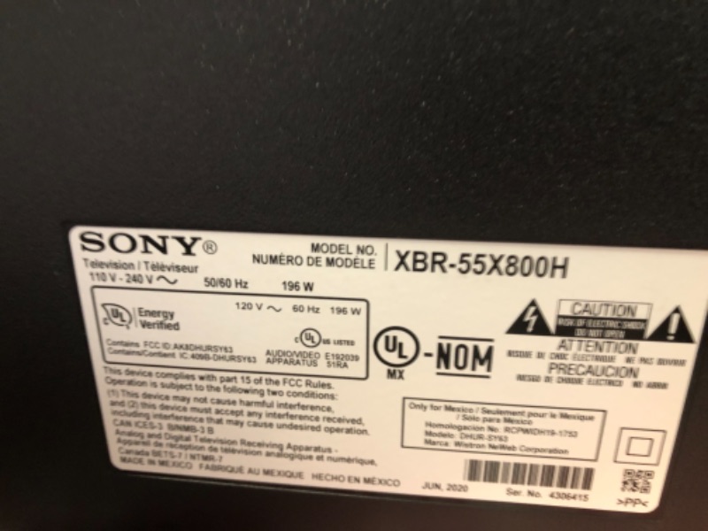 Photo 4 of Sony X800H 55-inch TV: 4K Ultra HD Smart LED TV with HDR and Alexa Compatibility - 2020 Model
**TV IS BRAND NEW WAS OPENED TO TEST**