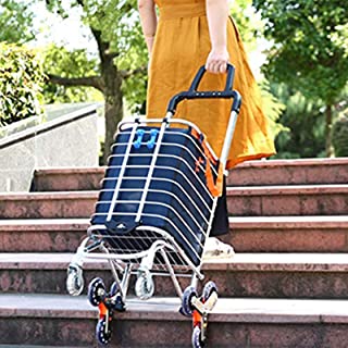 Photo 1 of Portable Shopping Cart Folding Grocery Utility Climb Stair Cart with Rolling Swivel