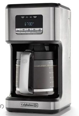 Photo 1 of Calphalon 14-Cup Programmable Coffee Maker - Stainless Steel Drip Coffee Maker with Glass Carafe, High Performance Heating
