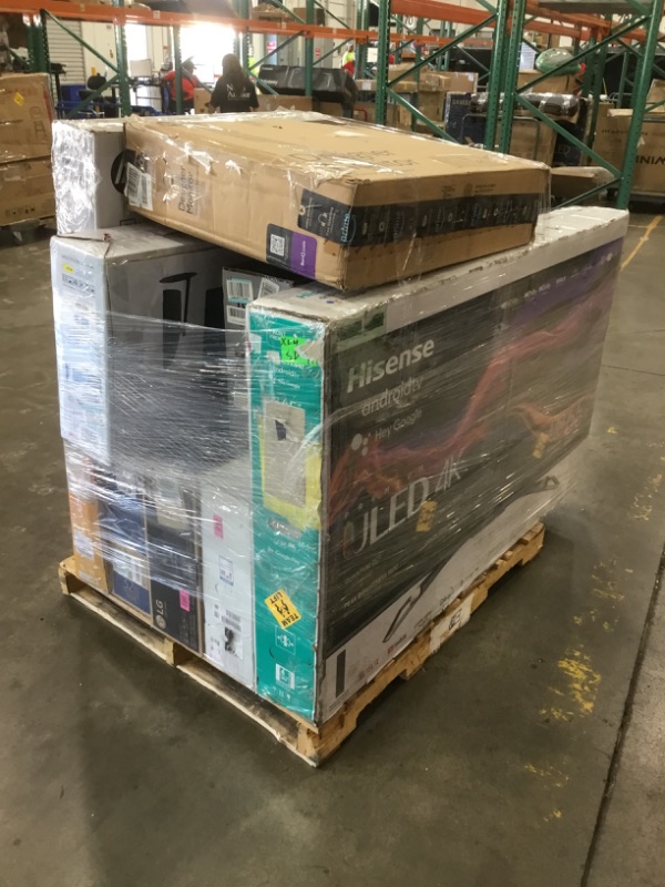 Photo 1 of Pallet of assorted broken t.v.s and monitors
