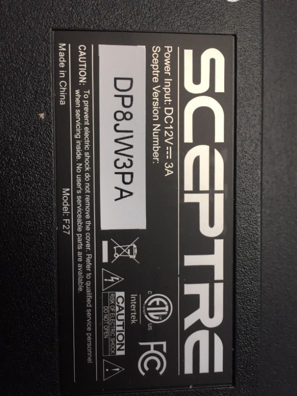 Photo 4 of SCEPTRE E275W-1920 27" 75HZ MONITOR HDMI VGA BUILD-IN SPEAKERS, METAL BLACK
