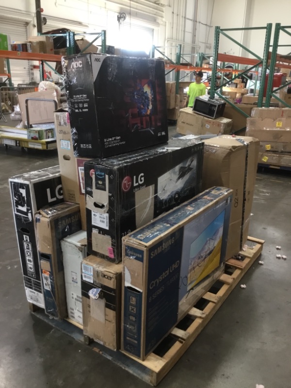 Photo 1 of Pallet of assorted broken t.v.s and monitors