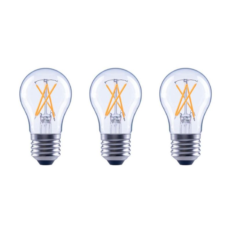 Photo 1 of EcoSmart 40-Watt Equivalent A15 Dimmable ENERGY STAR Clear Glass Filament Vintage Edison LED Light Bulb Bright White (3-Pack)
BUNDLE OF 4