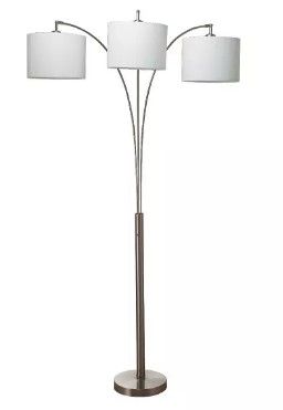 Photo 1 of Traditional Arc Floor Lamp with 3 Shades