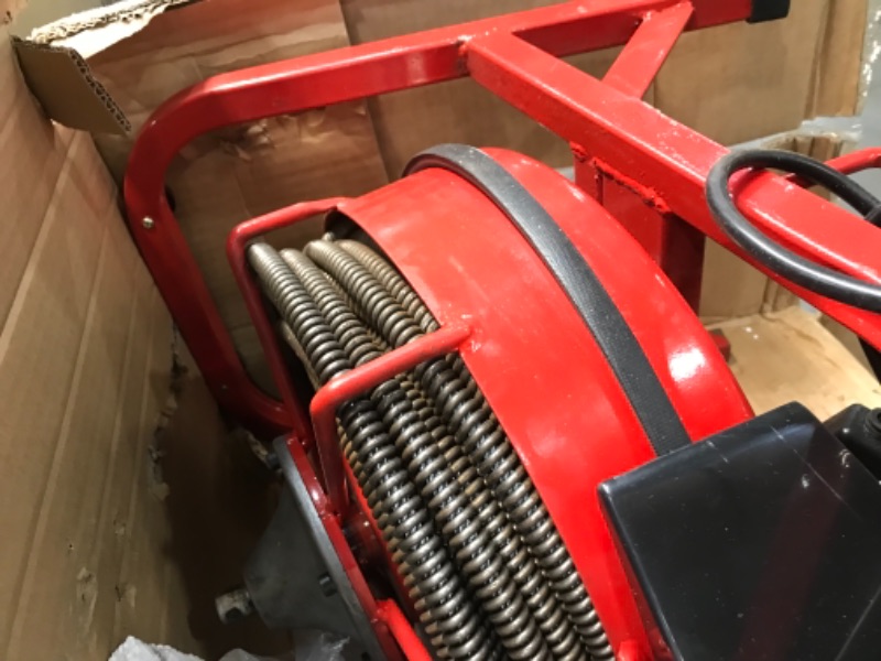 Photo 7 of ***MISSING WHEEL*** VEVOR Electric Drain Auger 75FTx1/2Inch. Drain Cleaner Machine, 370W Sewer Snake Machine, Fit 2''- 4''/51mm-102mm Pipes, w/4 Wheels & Cutters & Foot Switch, for Drain Cleaners Plumbers