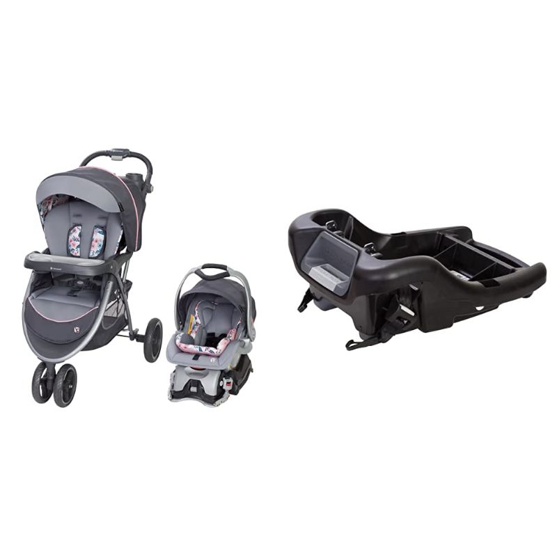 Photo 1 of Baby Trend Sky View Plus Travel System, Bluebell + Baby Trend Ally Infant Car Seat Base, Black
