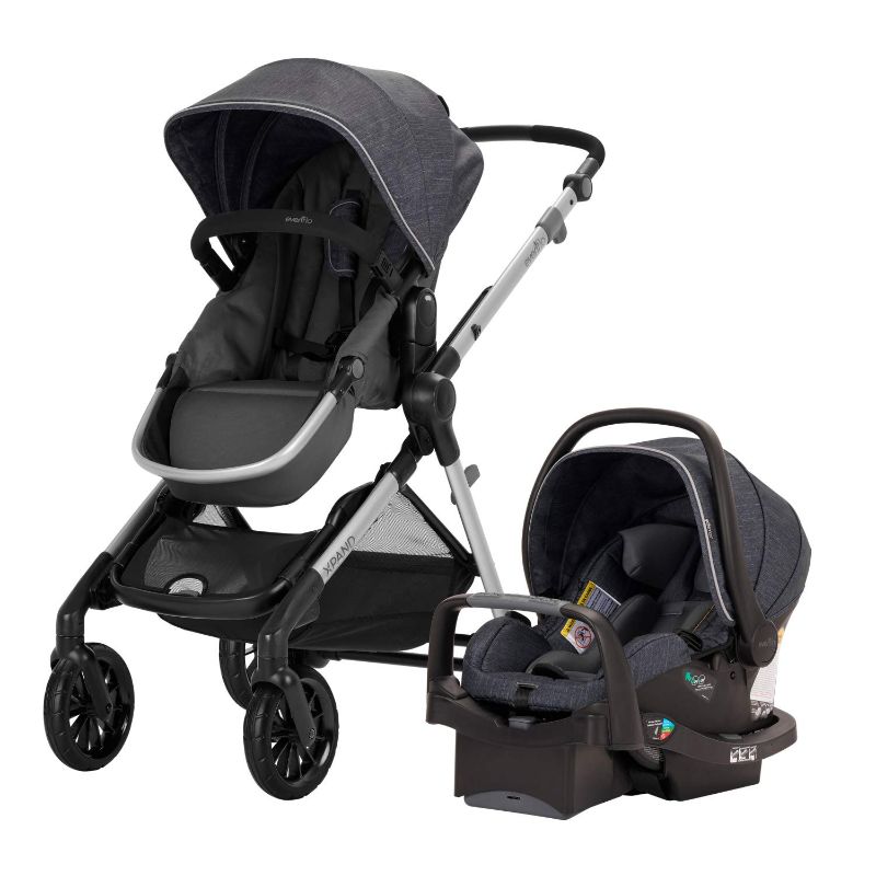 Photo 1 of Evenflo Pivot Xpand Modular Travel System with SafeMax Infant Car Seat
