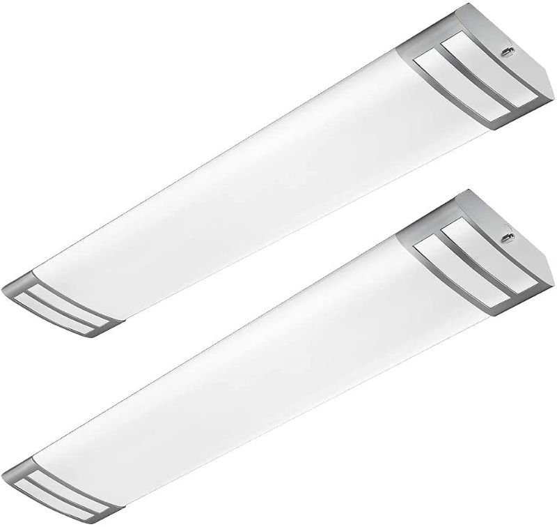 Photo 1 of AntLux 4ft LED Flush Mount Linear Lights 40W 4500lm Kitchen Light Fixtures, 4000K, 4 Foot led Kitchen Ceiling Light fixtures for Living Room, Laundry, Replace for Fluorescent Version 2 Pack
