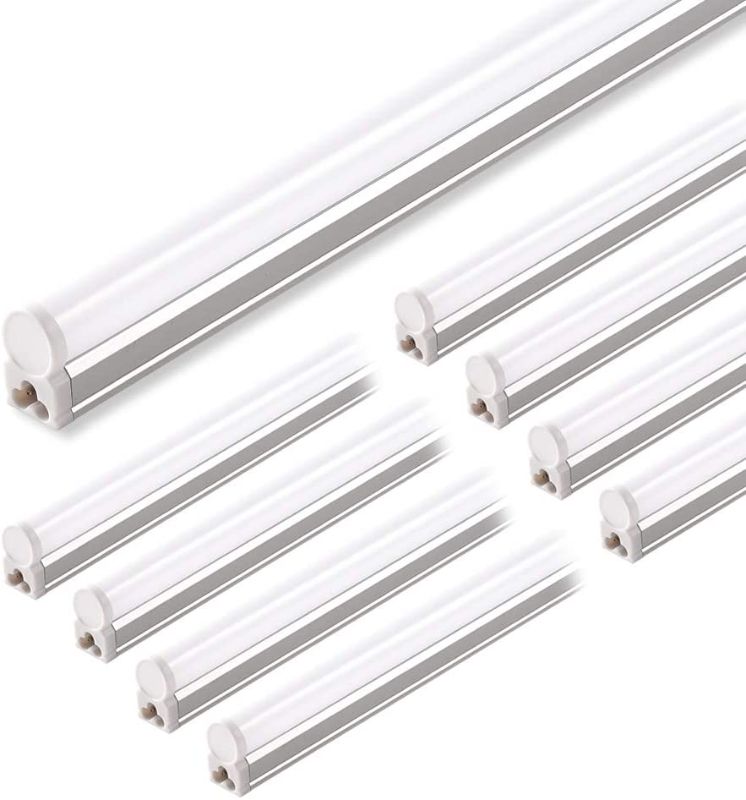 Photo 1 of Barrina LED Shop Light, 4 ft 2200lm 6500K (Super Bright White) T5 Fixture, Linkable Shop Lights, Strip Lights, Tube Lights for Garage Warehouse Workshop Basement, Plug and Play, 8-Pack
