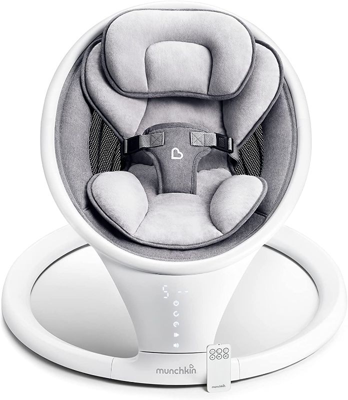 Photo 1 of Munchkin Bluetooth Enabled Lightweight Baby Swing with Natural Sway in 5 Speeds and Remote Control
