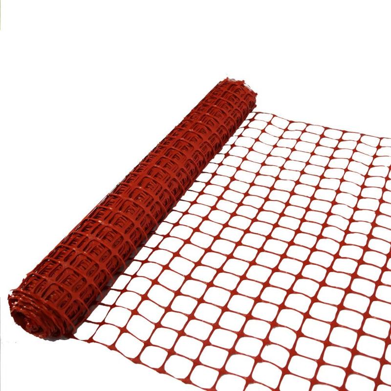 Photo 1 of Abba Patio Snow Fence Plastic Garden Fencing Roll Temporary Safety Construction Mesh Fence Outdoor for Gardening 4' X 100' Feet, 3.25" Mesh, Orange
