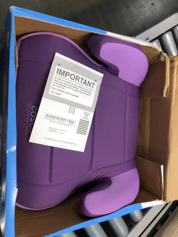 Photo 2 of Cosco Topside Child Safe Belt Positioned Backless Booster Car Seat, Purple Grape