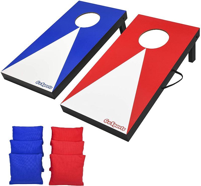 Photo 1 of GoSports Portable Size Cornhole Game Set with 6 Bean Bags - Great for Indoor & Outdoor Play (Choose Between Classic or Wood Designs) 24 x 12 x 8 inches

