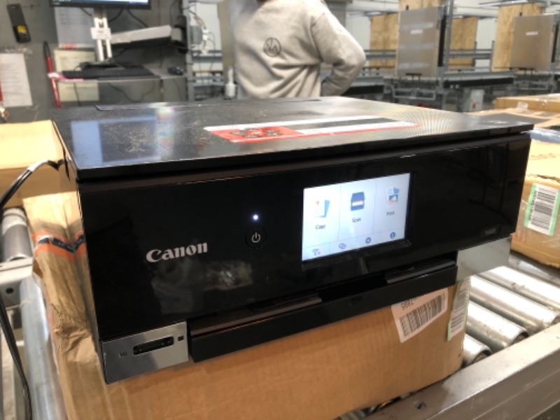 Photo 2 of (**Continuous error code*** Canon TS8320 All In One Wireless Color Printer For Home | Copier | Scanner | Inkjet Printer | With Mobile Printing, Black, Amazon Dash Replenishment Ready
