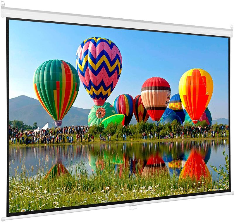 Photo 1 of VIVO 100 inch Diagonal Projector Screen, 16:9 Projection HD Manual Pull Down, PS-M-100
