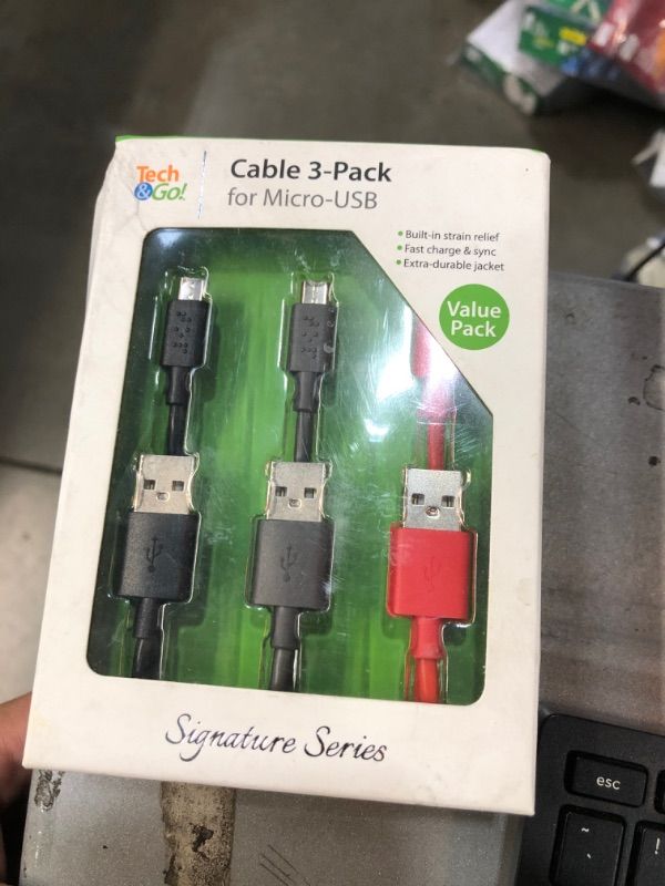 Photo 1 of Tech & Go Value Pack 3- Pack for Micro-USB Signature Series for Android Phones & Tablets
