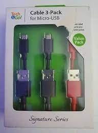 Photo 1 of Tech & Go Value Pack 3- Pack for Micro-USB Signature Series for Android Phones & Tablets
