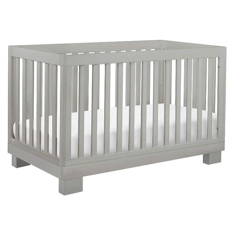 Photo 1 of base is broken
 Modo 3-in-1 Convertible Crib with Toddler Bed Conversion Kit in Grey, Greenguard Gold Certified
