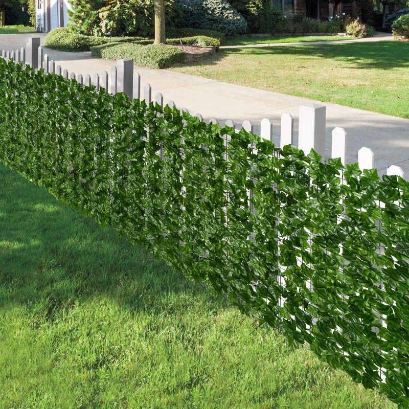 Photo 1 of  138in x59in Artificial Ivy Privacy Fence Screen, Artificial Hedges Fence and Faux Ivy Vine Leaf Decoration for Outdoor Garden Decor