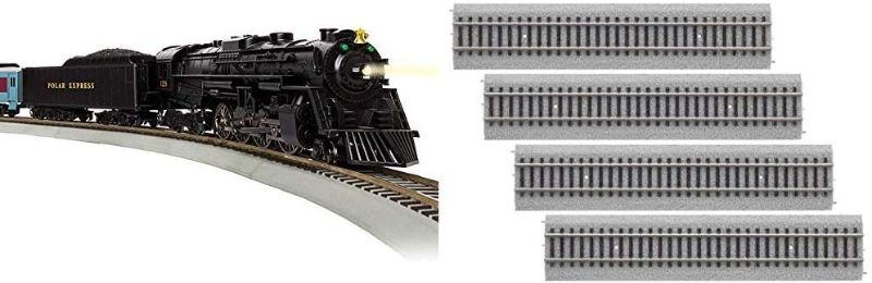 Photo 1 of Lionel The Polar Express Electric HO Gauge, Model Train Set with Remote and Bluetooth + 4-Piece Straight Track Expansion
