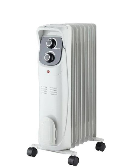 Photo 1 of Comfort Zone 1,500-Watt White Electric Oil-Filled Radiator Space Heater with Silent Operation