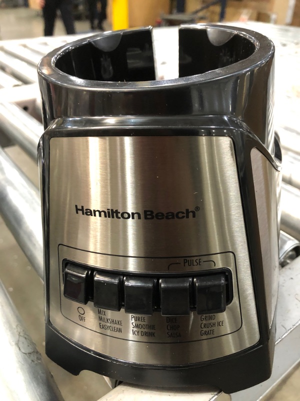 Photo 2 of Hamilton Beach 40 oz. 12-Speed Black and Stainless Steel Blender with Food Chopper Jar